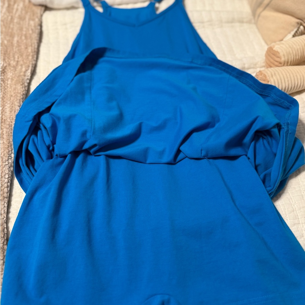 Bright Blue Sleeveless Romper